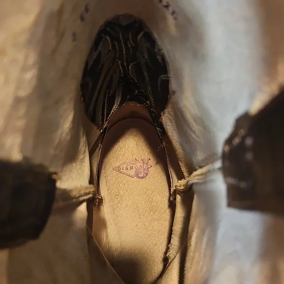 Vintage Diamond J Leather Mens Western Cowboy Boots Sz. 8 EE Wide - Picture 12 of 16